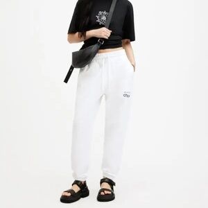ALLSAINTS Caliwater Relaxed Fit Sweatpants - Optic White Small MSRP $169